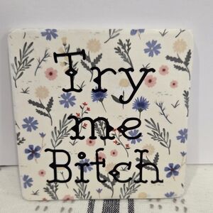 Floral Ceramic Coaster
